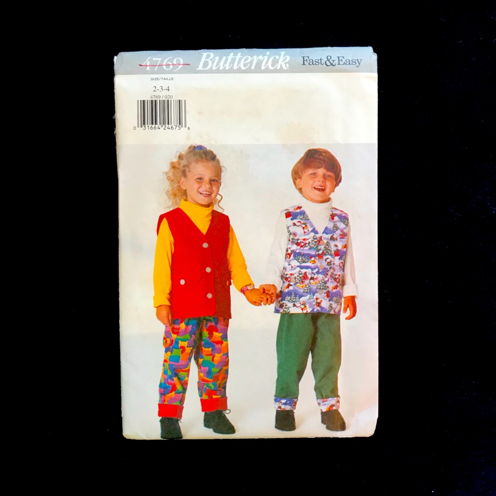 Butterick Sewing Pattern - Childrens Vest and Pant